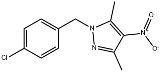 1-(4-氯苄基)-3,5-二甲基-4-硝基-1H-吡唑 结构式