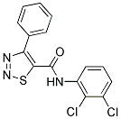 N-(2,3-DICHLOROPHENYL)-4-PHENYL-1,2,3-THIADIAZOLE-5-CARBOXAMIDE 结构式