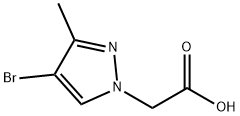 (4-溴-3-甲基-吡唑-1-基)-乙酸 结构式