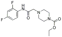 ETHYL 4-((N-(2,4-DIFLUOROPHENYL)CARBAMOYL)METHYL)PIPERAZINECARBOXYLATE 结构式
