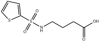 4-[(噻吩-2-基磺酰基)氨基]丁酸 结构式