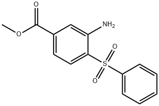 METHYL 3-AMINO-4-(PHENYLSULFONYL)BENZENECARBOXYLATE 结构式