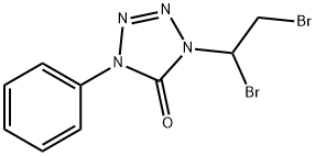 1-(1,2-DIBROMOETHYL)-4-PHENYL-1,4-DIHYDRO-5H-TETRAAZOL-5-ONE 结构式