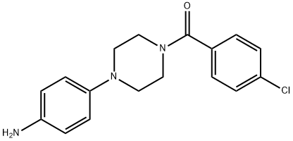 [4-(4-AMINO-PHENYL)-PIPERAZIN-1-YL]-(4-CHLORO-PHENYL)-METHANONE 结构式