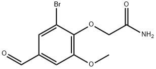 2-(2-BROMO-4-FORMYL-6-METHOXYPHENOXY)ACETAMIDE 结构式