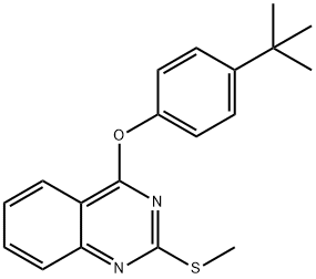 4-(TERT-BUTYL)PHENYL 2-(METHYLSULFANYL)-4-QUINAZOLINYL ETHER 结构式