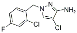 4-CHLORO-1-(2-CHLORO-4-FLUORO-BENZYL)-1H-PYRAZOL-3-YLAMINE 结构式