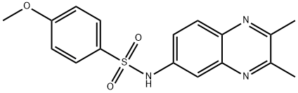 N-(2,3-DIMETHYL-6-QUINOXALINYL)-4-METHOXYBENZENESULFONAMIDE 结构式