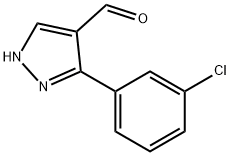 3-(3-氯苯基)-2H-吡唑-4-甲醛 结构式