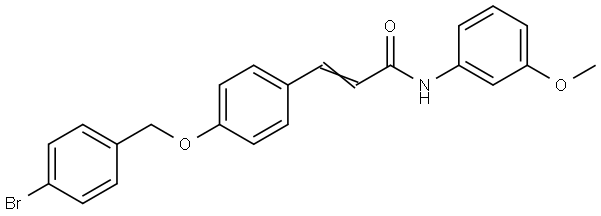 (E)-3-(4-[(4-Bromobenzyl)oxy]phenyl)-N-(3-methoxyphenyl)-2-propenamide 结构式