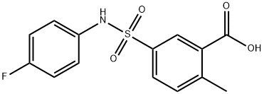 5-(4-FLUORO-PHENYLSULFAMOYL)-2-METHYL-BENZOIC ACID 结构式