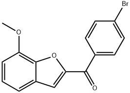 (4-BROMOPHENYL)(7-METHOXY-1-BENZOFURAN-2-YL)METHANONE 结构式