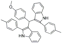 3,3'-((4-METHOXYPHENYL)METHYLENE)BIS(2-P-TOLYL-1H-INDOLE) 结构式