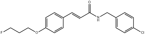 (E)-N-(4-氯苄基)-3-(4-(3-氟丙氧基)苯基)丙烯酰胺 结构式