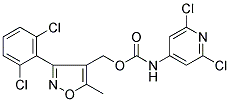 [3-(2,6-DICHLOROPHENYL)-5-METHYLISOXAZOL-4-YL]METHYL N-(2,6-DICHLOROPYRIDIN-4-YL)CARBAMATE 结构式