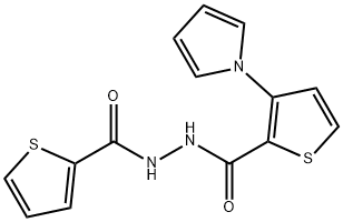 3-(1H-PYRROL-1-YL)-N'-(2-THIENYLCARBONYL)-2-THIOPHENECARBOHYDRAZIDE 结构式