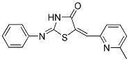 (2E,5E)-5-[(6-METHYLPYRIDIN-2-YL)METHYLENE]-2-(PHENYLIMINO)-1,3-THIAZOLIDIN-4-ONE 结构式