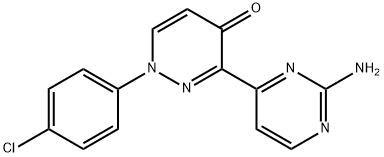 3-(2-氨基嘧啶-4-基)-1-(4-氯苯基)哒嗪-4(1H)-酮 结构式