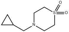 4-(CYCLOPROPYLMETHYL)-1LAMBDA6,4-THIAZINANE-1,1-DIONE 结构式