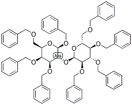 BENZYL 2-O-(2,3,4,6-TETRA-O-BENZYL-A-D-GLUCOPYRANOSYL)-3,4,6-TRI-O-BENZYL-B-D-GALACTOPYRANOSIDE 结构式