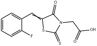 [5-(2-FLUORO-BENZYLIDENE)-4-OXO-2-THIOXO-THIAZOLIDIN-3-YL]-ACETIC ACID 结构式