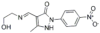 4-([(2-HYDROXYETHYL)IMINO]METHYL)-2-(4-NITROPHENYL)-5-METHYL-1,2-DIHYDRO-3H-PYRAZOL-3-ONE 结构式