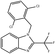 1-(2,6-DICHLOROBENZYL)-2-(TRIFLUOROMETHYL)-1H-1,3-BENZIMIDAZOLE 结构式