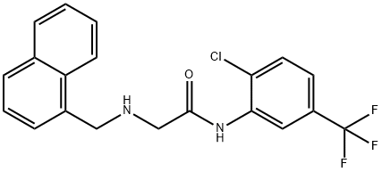 N-[2-CHLORO-5-(TRIFLUOROMETHYL)PHENYL]-2-[(1-NAPHTHYLMETHYL)AMINO]ACETAMIDE 结构式