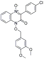 3-(4-CHLOROPHENYL)-1-[(3,4-DIMETHOXYBENZYL)OXY]QUINOXALIN-2(1H)-ONE 4-OXIDE 结构式