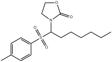 3-(1-[(4-METHYLPHENYL)SULFONYL]HEPTYL)-1,3-OXAZOLAN-2-ONE 结构式