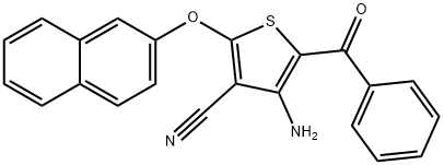 4-AMINO-5-BENZOYL-2-(2-NAPHTHYLOXY)-3-THIOPHENECARBONITRILE 结构式