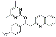 2-[2-((4,6-DIMETHYLPYRIMIDIN-2-YL)OXY)-2-(4-METHOXYPHENYL)ETHYL]QUINOLINE 结构式