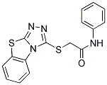 2-(Benzo[4,5]thiazolo[2,3-c][1,2,4]triazol-3-ylsulfanyl)-N-phenyl-acetamide 结构式