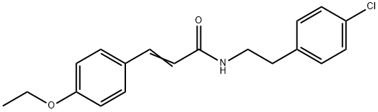 N-(4-CHLOROPHENETHYL)-3-(4-ETHOXYPHENYL)ACRYLAMIDE 结构式