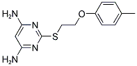 2-([2-(4-METHYLPHENOXY)ETHYL]THIO)PYRIMIDINE-4,6-DIAMINE 结构式