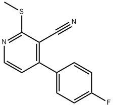 4-(4-FLUOROPHENYL)-2-(METHYLSULFANYL)NICOTINONITRILE 结构式