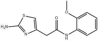 2-(2-AMINO-THIAZOL-4-YL)-N-(2-METHOXY-PHENYL)-ACETAMIDE 结构式