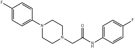 N-(4-FLUOROPHENYL)-2-[4-(4-FLUOROPHENYL)PIPERAZINO]ACETAMIDE 结构式