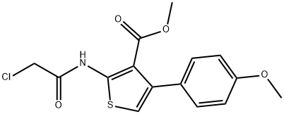 2-(2-氯乙烷酰基氨基)-4-(4-甲氧苯基)噻吩-3-甲酸甲酯 结构式