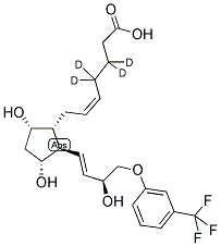 (+)-16-M-TRIFLUOROMETHYLPHENOXY TETRANOR PROSTAGLANDIN F2ALPHA-D4 结构式