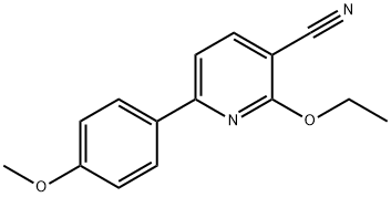 2-ETHOXY-6-(4-METHOXYPHENYL)NICOTINONITRILE 结构式