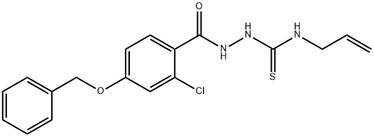 N-烯丙基-2-(4-(苄氧基)-2-氯苯甲酰基)肼-1-硫代碳酰胺 结构式