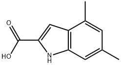 4,6-二甲基-1H-吲哚-2-羧酸 结构式