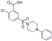 2-CHLORO-5-(4-PHENYL-PIPERAZINE-1-SULFONYL)-BENZOIC ACID 结构式