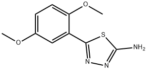 5-(2,5-DIMETHOXY-PHENYL)-[1,3,4]THIADIAZOL-2-YLAMINE 结构式