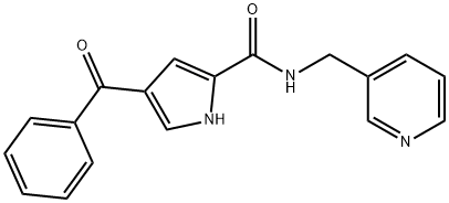 4-苯甲酰基-N-(吡啶-3-基甲基)-1H-吡咯-2-甲酰胺 结构式