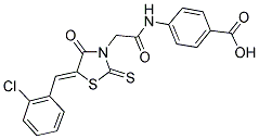 4-(([(5Z)-5-(2-CHLOROBENZYLIDENE)-4-OXO-2-THIOXO-1,3-THIAZOLIDIN-3-YL]ACETYL)AMINO)BENZOIC ACID 结构式