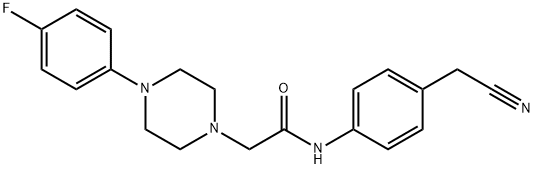 N-[4-(CYANOMETHYL)PHENYL]-2-[4-(4-FLUOROPHENYL)PIPERAZINO]ACETAMIDE 结构式