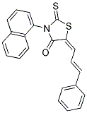 (5E)-3-(1-NAPHTHYL)-5-[(2E)-3-PHENYLPROP-2-ENYLIDENE]-2-THIOXO-1,3-THIAZOLIDIN-4-ONE 结构式