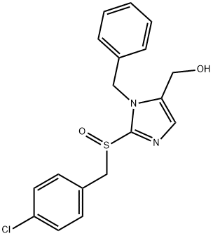 (1-BENZYL-2-[(4-CHLOROBENZYL)SULFINYL]-1H-IMIDAZOL-5-YL)METHANOL 结构式